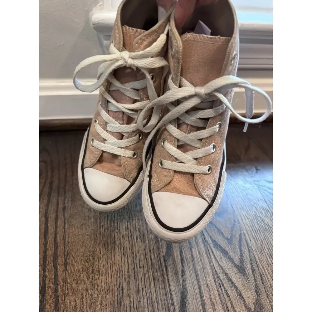 Converse Chuck Taylor All Star Lift Platform High Top Sneakers Kids 13.5 Beige